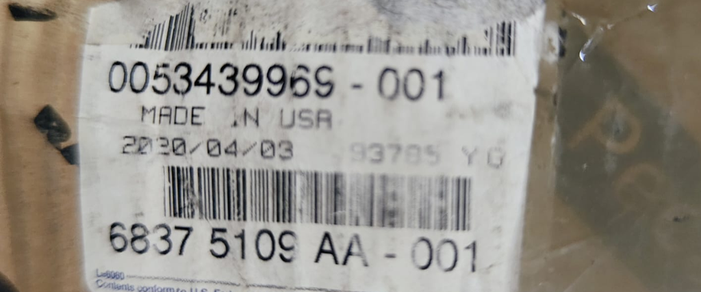MOLDURA TAPA BATEA (CAJA) DODGE RAM 1500/ 2500/ 3500 2010 AL 2023 3.7L/4.7L CUBIERTA RIEL DE TAPA IZQ ORIGINAL COD. 68375109AA