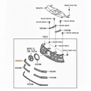 MOLDURA PARRILLA TOYOTA HILUX 2015 AL 2020 SUP DER