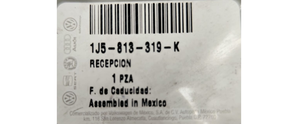 TOLVA CALAVERA VOLKSWAGEN JETTA A4 1999 AL 2005 / JETTA CLASICO 2006 AL 2015 IZQ ORIGINAL COD. 1J5-813-319-K