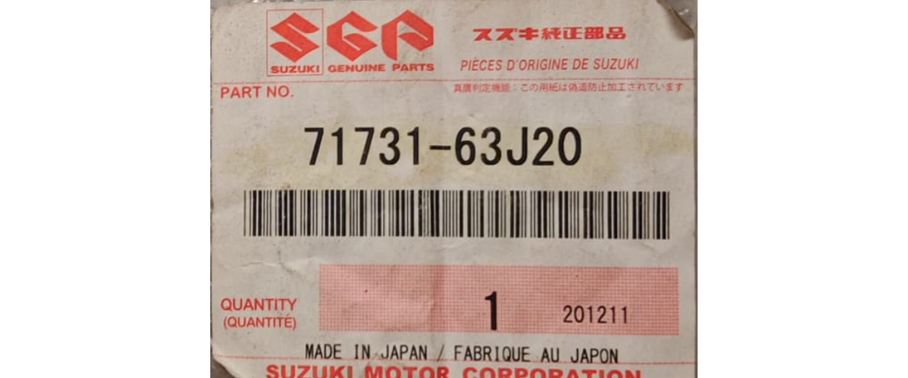 GUIA (FASCIA) DEFENSA SUZUKI SWIFT 2007 AL 2011 DEL DER ORIGINAL COD. 71731-63J20