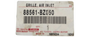 REJILLA P/AIRE ACONDICIONADO TOYOTA AVANZA 2007 AL 2015 ORIGINAL COD. 88561-BZ050
