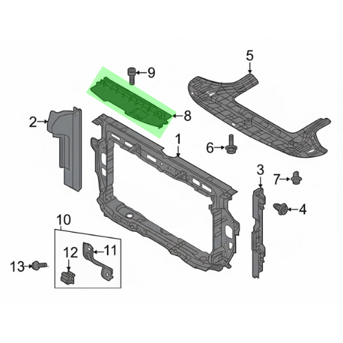 TOLVA IND RADIADOR KIA RIO 2018 AL 2023/ HYUNDAI ACCENT 2018 AL 2022 ORIGINAL COD. 29135-H9010