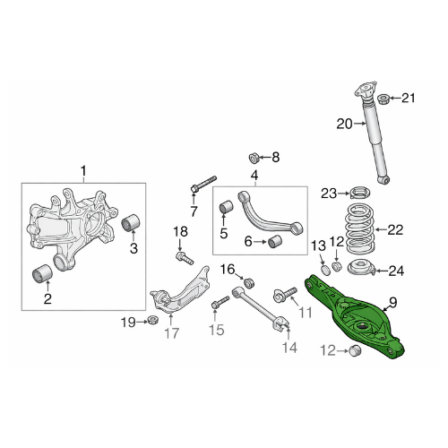 HORQUILLA MAZDA 2014 AL 2018 2.0L INF TRAS DER DESMONTADO ORIGINAL COD. MAZMZ3162193