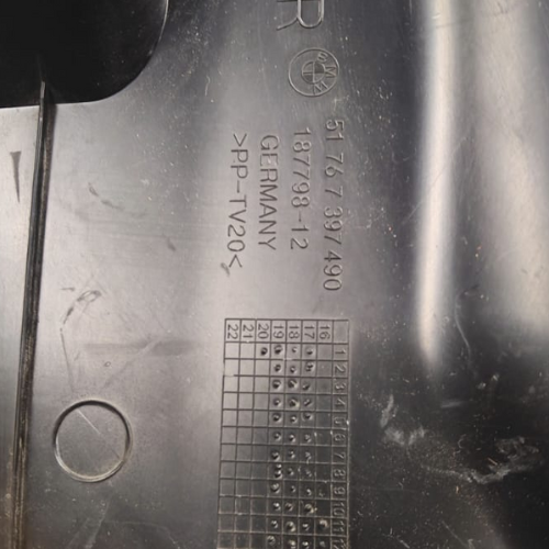 TOLOVA CUBREPOLVO BMW 2018 AL 2023/ X4 2019 AL 2023 DER ORIGINAL COD. 51767397490