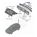 GUIA FASCIA (DEFENSA) MITSUBISHI LANCER 2008 AL 2017 SUP CENT TRAS ORIGINAL COD. 6410B028