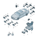 SOPORTE SENSOR VOLKSWAGEN JETTA A7/ TAOS 2019 AL 2024 FRONT DEL ORIGINAL COD. 17A-919-494-C