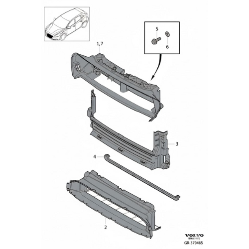 DUCTO ADMISION DE AIRE VOLVO V40 2012 AL 2019 INF CENT DEL ORIGINAL COD. 31294096