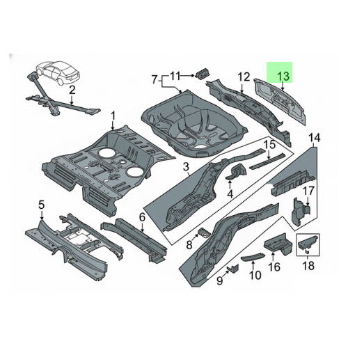 TOLVA (PANEL) FORD EXPLORER 2011 AL 2019 INT CENT TRAS ORIGINAL COD. BB5Z-7810608-A