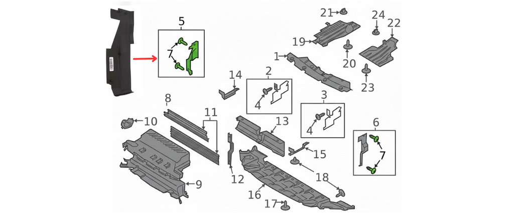 TOLVA RADIADOR DEFLECTOR DE AIRE FORD ESCAPE 2013 AL 2016 2.5L INF DEL DER ORIGINAL COD. CJ5Z-8310-C