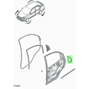 MOLDURA PUERTA CHEVROLET AVEO 2007 AL 2017 EXT TRAS ORIGINAL COD. 96649124