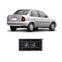 GUIA FASCIA (DEFENSA) CHEVROLET CHEVY C1/C2/C3 1994 AL 2012/ CORSA 1996 AL 2010 SEDAN TRAS DER ORIGINAL COD. 93297007