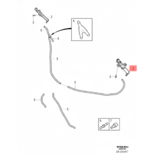 CHISGUETERO LIMPIAFARO VOLVO V40 2013 A 2019 DEL IZQ ORIGINAL COD. 31276117