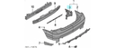 GUIA FASCIA (DEFENSA) FORD FOCUS 2005 AL 2007 TRAS IZQ ORIGINAL COD. 6S4Z-17D995-AA