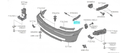 GUIA FASCIA (DEFENSA) CHEVROLET ASTRA 2006 AL 2009/ ZAFIRA 1999 AL 2009 TRAS IZQ ORIGINAL GM COD. 90580642
