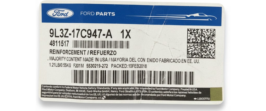 SOPORTE FASCIA (DEFENSA) FORD F-150 2009 AL 2014 FRONT IZQ ORIGINAL COD. 9L3Z-17C947-A