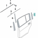 MOLDURA PUERTA NISSAN TIIDA 2007 AL 2012 EXT TRAS IZQ ORIGINAL COD. 78127-EL000