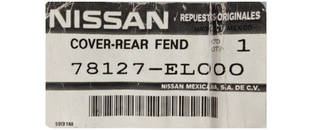 MOLDURA PUERTA NISSAN TIIDA 2007 AL 2012 EXT TRAS IZQ ORIGINAL COD. 78127-EL000