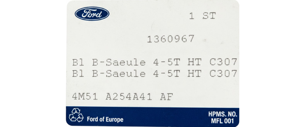 MOLDURA PUERTA FORD FOCUS MK2 2004 AL 2012 LAT TRAS IZQ ORIGINAL COD. MOLDURA PUERTA FORD FOCUS MK2 2004 AL 2012 LAT TRAS IZQ ORIGINAL COD. 4M51-A254A41-AF