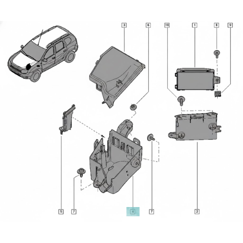 BASE P/FUSIBLES RENAULT SANDERO/ LOGAN 2012 AL 2022/ DUSTER 2012 AL 2020 ORIGINAL COD. 24-38092-39R