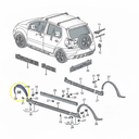 MOLDURA ARCO SALP VOLKSWAGEN CROSSFOX 2011 AL 2015 TEXT DEL IZQ ORIGINAL COD. 5Z6-805-583-9B9