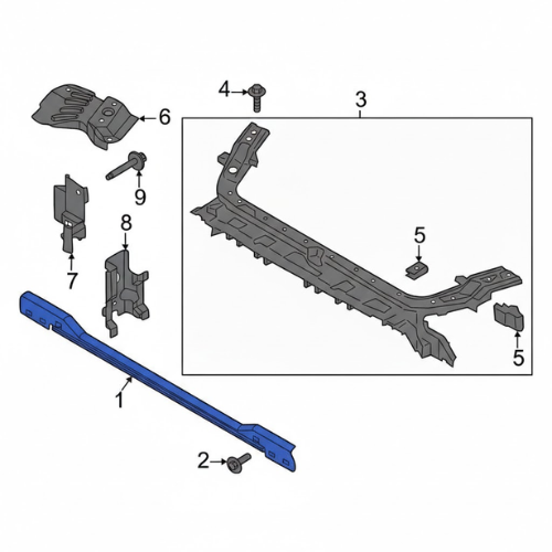 SOPORTE RADIADOR FORD MUSTANG 2015 AL 2025 2.3L L4 ECOBOOST/5.0L V8 GT/SHELBY ORIGINAL COD. FR3Z-8125-A