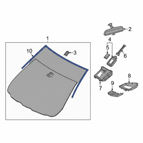 EMPAQUE HULE CRISTAL MAZDA CX-3 2016 AL 2021 2.0L L4 DEL ORIGINAL COD. D10E-50-601