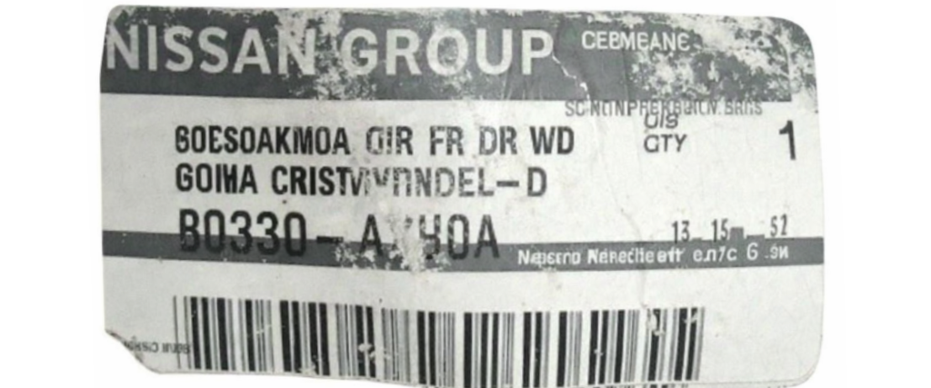 EMPAQUE HULE CRISTAL NISSAN NP300/ FRONTIER 2016 AL 2024 P/PUERTA DEL DER ORIGINAL COD. 80330-4KH0A