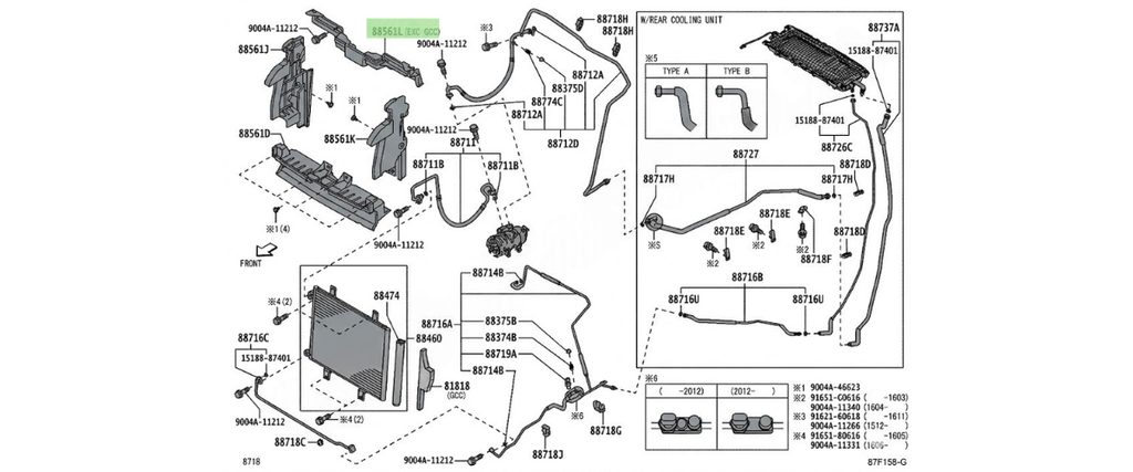 TOLVA SUP MARCO RADIADOR TOYOTA AVANZA 2011 AL 2021 ORIGINAL COD. 88561-BZ280
