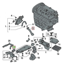 MANGUERA ADMISION DE AIRE HONDA CIVIC 2006 AL 2011 SEDAN/COUPE 1.8L ORIGINAL COD. 17251-RNA-A00