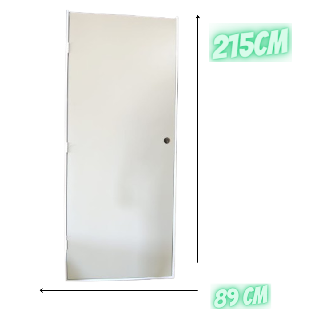 PUERTA INT PARA CASA MADERA C/MARCO ALUMINIO Y BISAGRAS 215X89CM