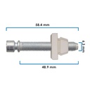 AJUSTADOR FARO CHEVROLET VARIOS 50-22 20 PIEZAS NYLON BLANCO 6.3 1/4 58.4 2 19/64 48.9 1 59/64 