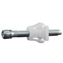 AJUSTADOR FARO CHEVROLET VARIOS 50-22 20 PIEZAS ZINC/NYLON BLANCO/PLATA HOYO MM: 6.3, 1/4 LARGO MM: 56.1, 2 13/64 TALLO MM: 43.4, 1 45/64 18.5 MM 47/64 7.8 MM 5/16 