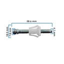 AJUSTADOR FARO CHEVROLET VARIOS 50-22 20 PIEZAS NYLON BLANCO 6.3 1/4 56.1 2 13/64 43.4 1 45/64 18.5 MM 47/64 7.8 MM 5/16 