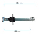 AJUSTADOR FARO FORD VARIOS 50-22 10 PIEZAS ZINC NEGRO 6.3 1/4 58.5 2 19/64 45.8 1 51/64 