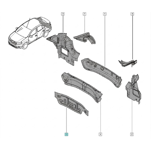 TOLVA CALAVERA RENAULT LOGAN 2013 AL 2020 METAL INT CENT TRAS ORIGINAL COD. 791107956R
