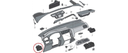 REJILLA INTERIOR DE AIRE ACONDICIONADO VOLKSWAGEN POLO 2009 AL 2014 LAT TAB DEL IZQ DESMONTADO ORIGINAL COD. 6R0819703