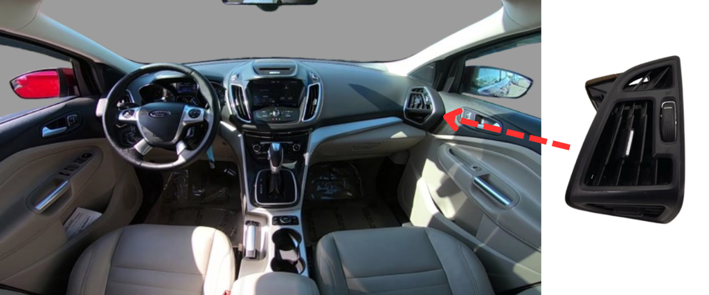 REJILLA INTERIOR DE AIRE ACONDICIONADO FORD ESCAPE 2013 AL 2019 TAB LAT DER DESMONTADO ORIGINAL COD. F1CB-R018B08-BAW