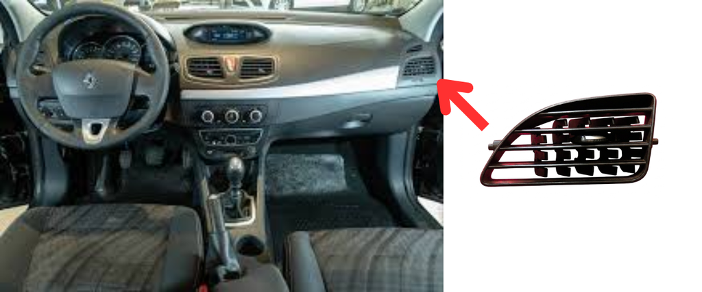REJILLA INTERIOR DE AIRE ACONDICIONADO RENAULT FLUENCE 2011 AL 2017 LAT TAB DEL DER DESMONTADO ORIGINAL COD, 682608068R