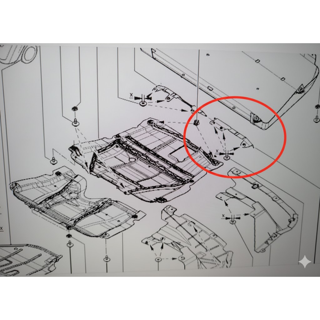 TOLVA DEFLECTOR INF RENAULT SANDERO 2007 AL 2013 DEL IZQ ORIGINAL COD. 620251846R