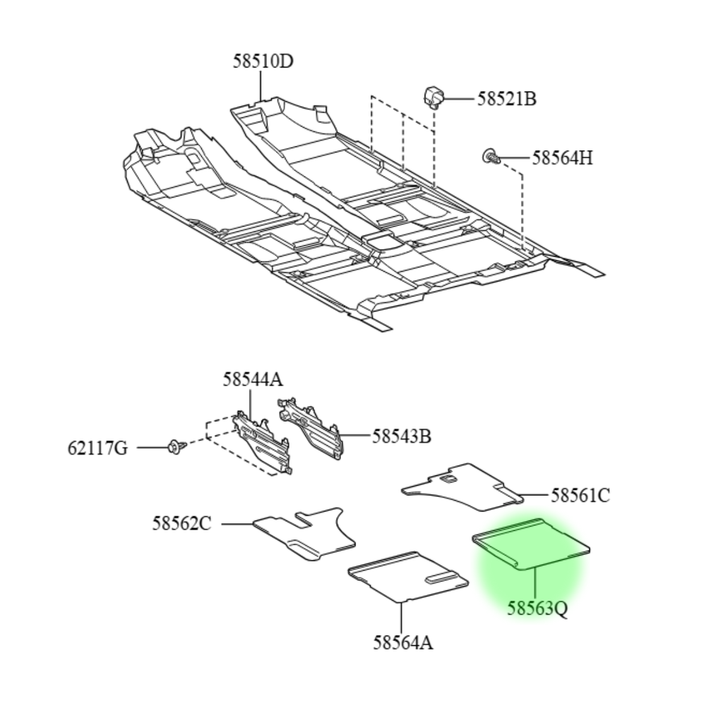 SILENCIADOR PISO TOYOTA CAMRY 2007 AL 2011 DEL DER ORIGINAL