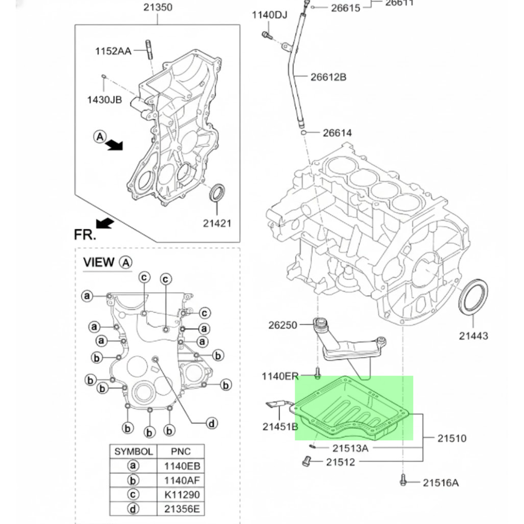 CARTER DE ACEITE HYUNDAI GRAND I10 2015 AL 2019 1.2L MOTOR ORIGINAL COD. 21510-03300