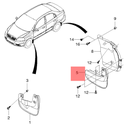 TOLVA LODERA CHEVROLET AVEO 2008 AL 2016 TRAS IZQ ORIGINAL COD. 96648678
