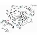 GUIA (FASCIA) DEFENSA MERCEDES BENZ W204/ C250/ C350 2007 AL 2014 TRAS DER ORIGINAL COD. A2048800603