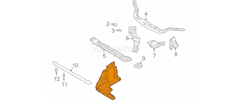 TOLVA INF MOTOR CHEVROLET AVEO 2008 AL 2011 DER ORIGINAL COD. 96653520