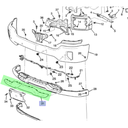 MOLDURA FASCIA (DEFENSA) CHEVROLET SILVERADO 1500 2017 AL 2018 CENT DEL COD. 23243083