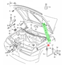 AMORTIGUADOR COFRE VOLKSWAGEN GOLF IV/ JETTA/ JETTA CLASICO 1999 AL 2015 ORIGINAL COD. 1J0-823-359-D