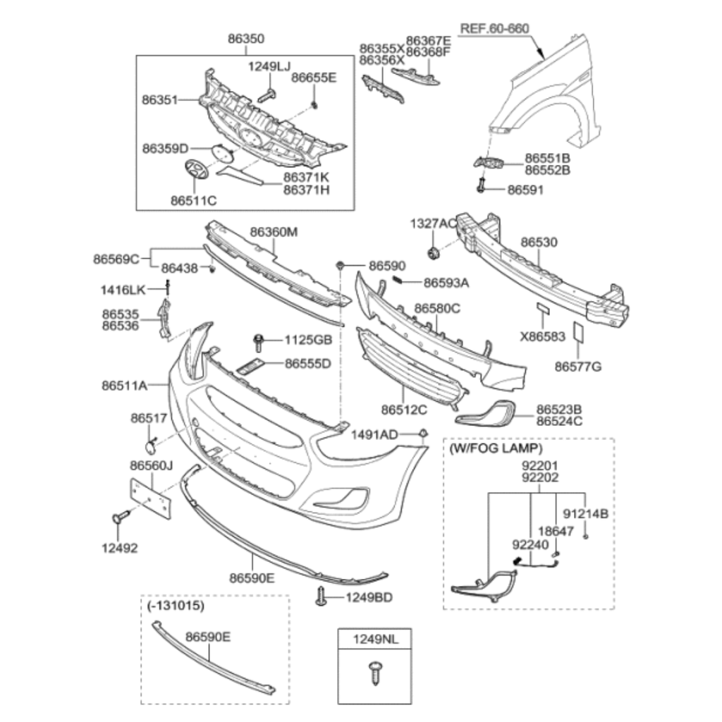 FARO AUX (NIEBLA) DODGE ATTITUDE 2012 AL 2014 C/BASE C/FOCO DER ORIGINAL COD. 92202-1R000