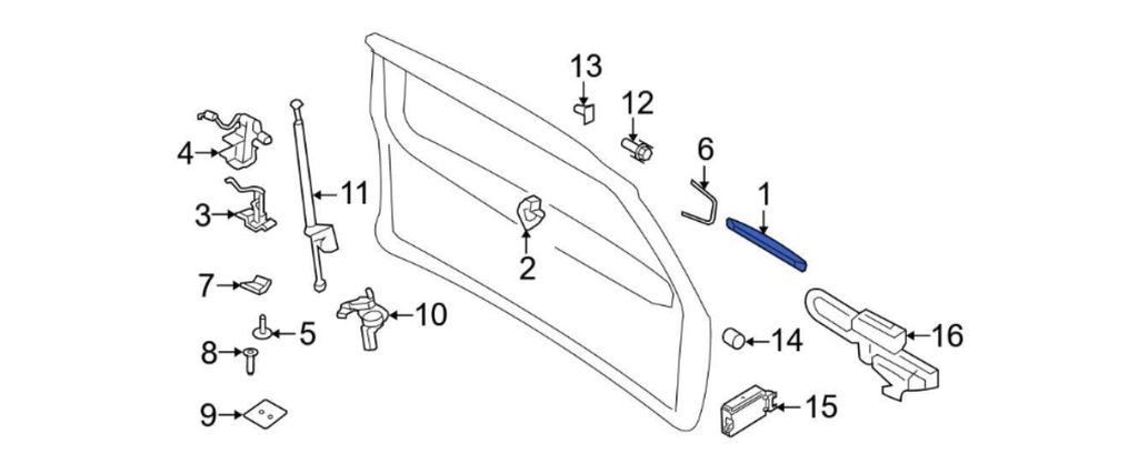 MANIJA EXT 5TA PTA FORD EXPEDITION 2008 AL 2017 NEG TRAS ORIGINAL COD. 8L1Z-7843400-AAPTM