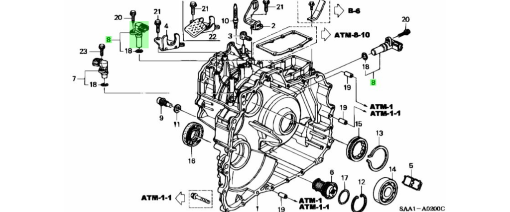 SENSOR DE VELOCIDAD HONDA ACCORD MK7/MK8 2003 AL 2012/ CIVI MK8 2006 AL 2011/ CITY 2003 AL 2008 CRV MK3 2007 AL 2011/ FR-V 2005 AL 2009 3 PIN ORIGINAL COD. 28820-PWR-901