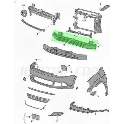 ALMA FACIA VOLKSWAGEN JETTA BIENTENARIO 2015 AL 2018 .0/2.5L TRAS ORIGINAL COD.5C6-807-109-C